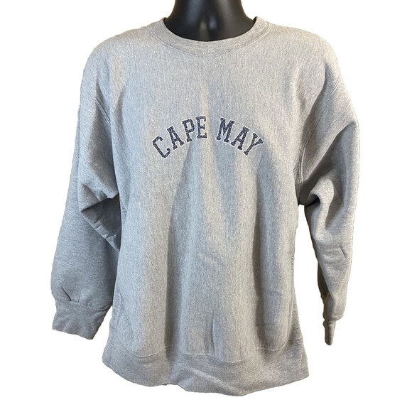 Vintage MV Sport Pro Weave Cape May Gray Pullover Sweatshirt Size M - Picture 1 of 16